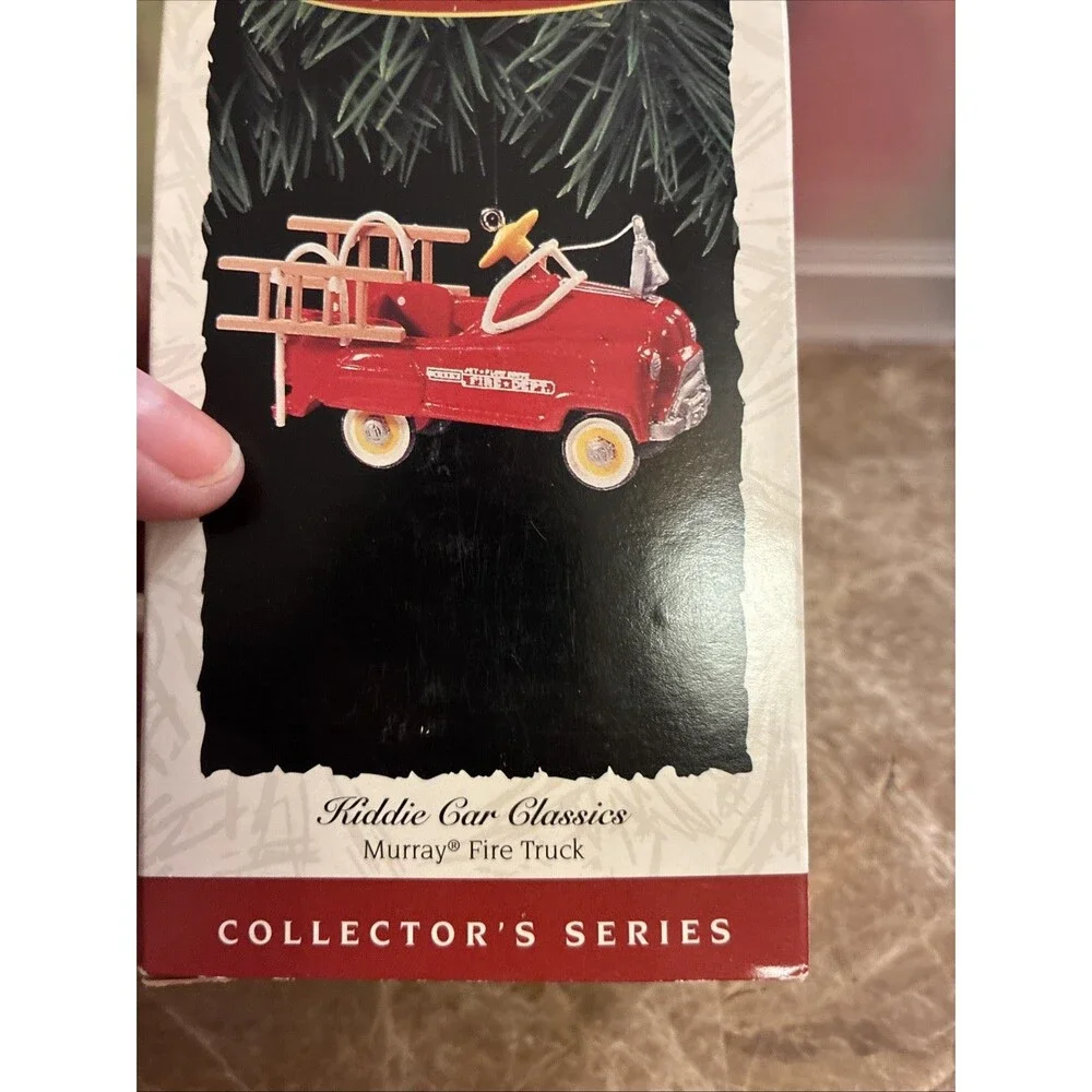 Hallmark 995 Murray Fire Truck Kiddie Car Classic Ornament &Box QX5027 1